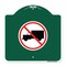 Signmission Designer Series Sign-No Truck, Green & White Aluminum Architectural Sign, 18" x 18", GW-1818-23558 A-DES-GW-1818-23558 - alternate 1